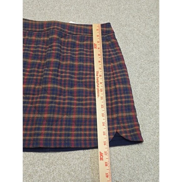Sezane Tania Ivan Burgundy Plaid Preppy Skirt Sz 38 US 6 NWT - Picture 8 of 9